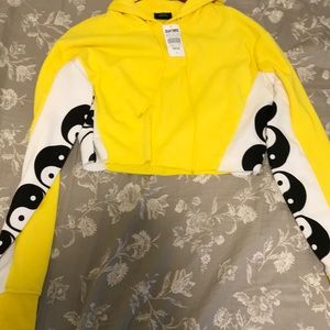 Yellow cropped sweater